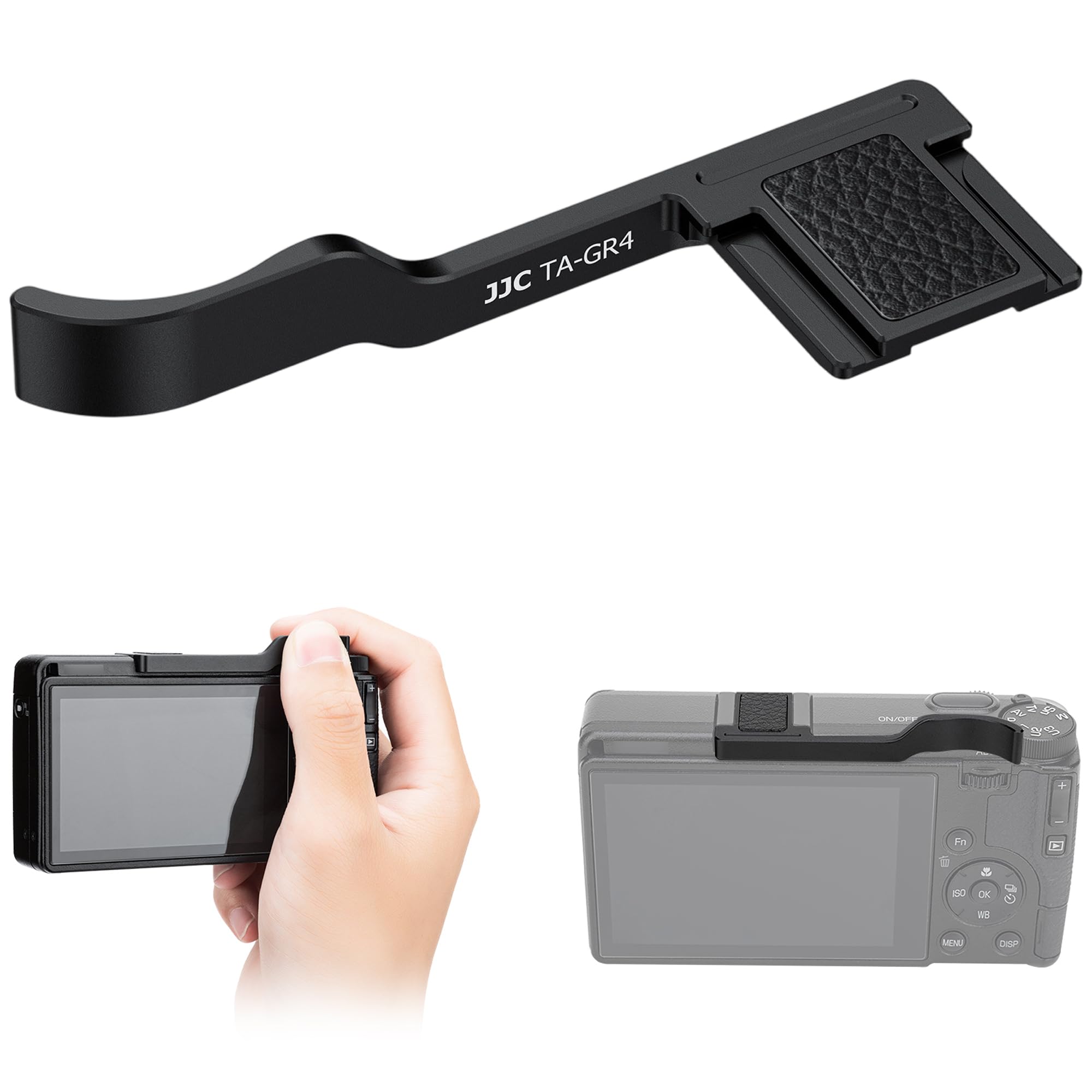 Metal Thumbs Up Grip for Ricoh GR IV GRIV GR4 GR IV HDF Monochrome, Hot Shoe Cover Cap Protector for GR IV GRIV GR4 GR IV HDF Monochrome, Better Balance and Comfortable Secure Grip