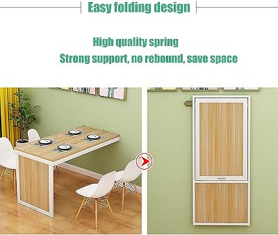 JJPSQHRV Folding Dining Table Wall-Mounted Fold Up Chile | Ubuy