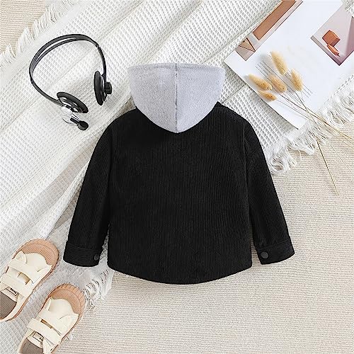 Toddler Boys Corduroy Jacket Fall Winter Shirt Long Sleeve Lapel Pocket and Button Jacket Outwear Clothes3