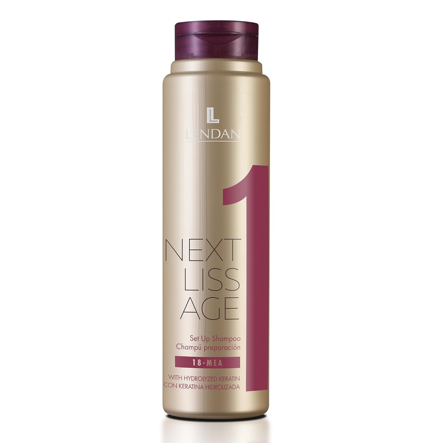 Lendan - Sulfate and Paraben-Free Shampoo - Next Liss Age 1-300 ml - Step 1 Maintenance Pack - Pre-Straightening Process Shampoo - with Hydrolyzed Keratin