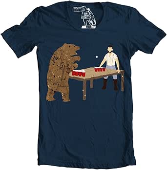 Sharp Shirter Bear Pong T Shirt Beer Pong Tee Funny Shirts Graphic T-Shirt for Guys