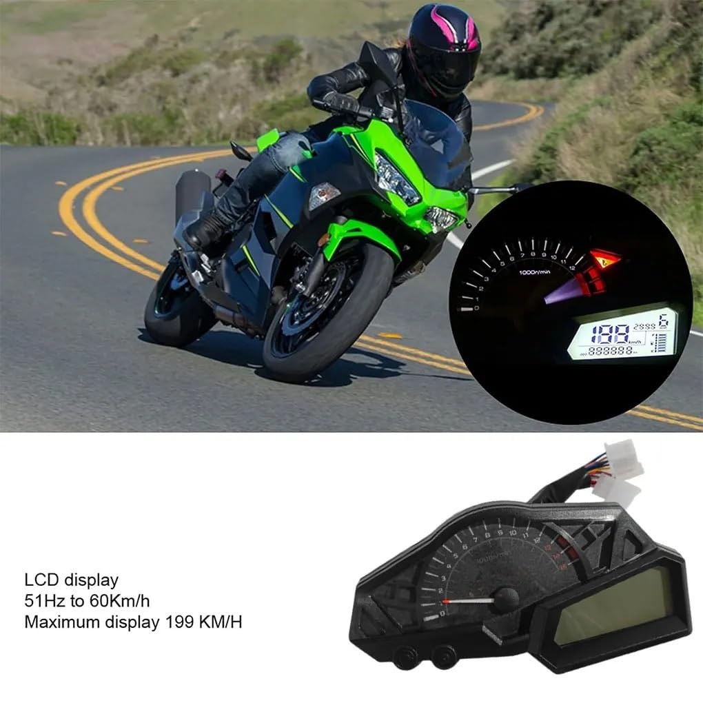 Moto velocímetro Digital para motocicleta, 15000RPM, LCD, odómetro