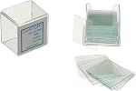 50 Pcs Ground Edge Pre-Cleaned Microscope Slides and 100 Pcs Pre-Cleaned Microscope Cover Glasses with 4 Plastic Droppers