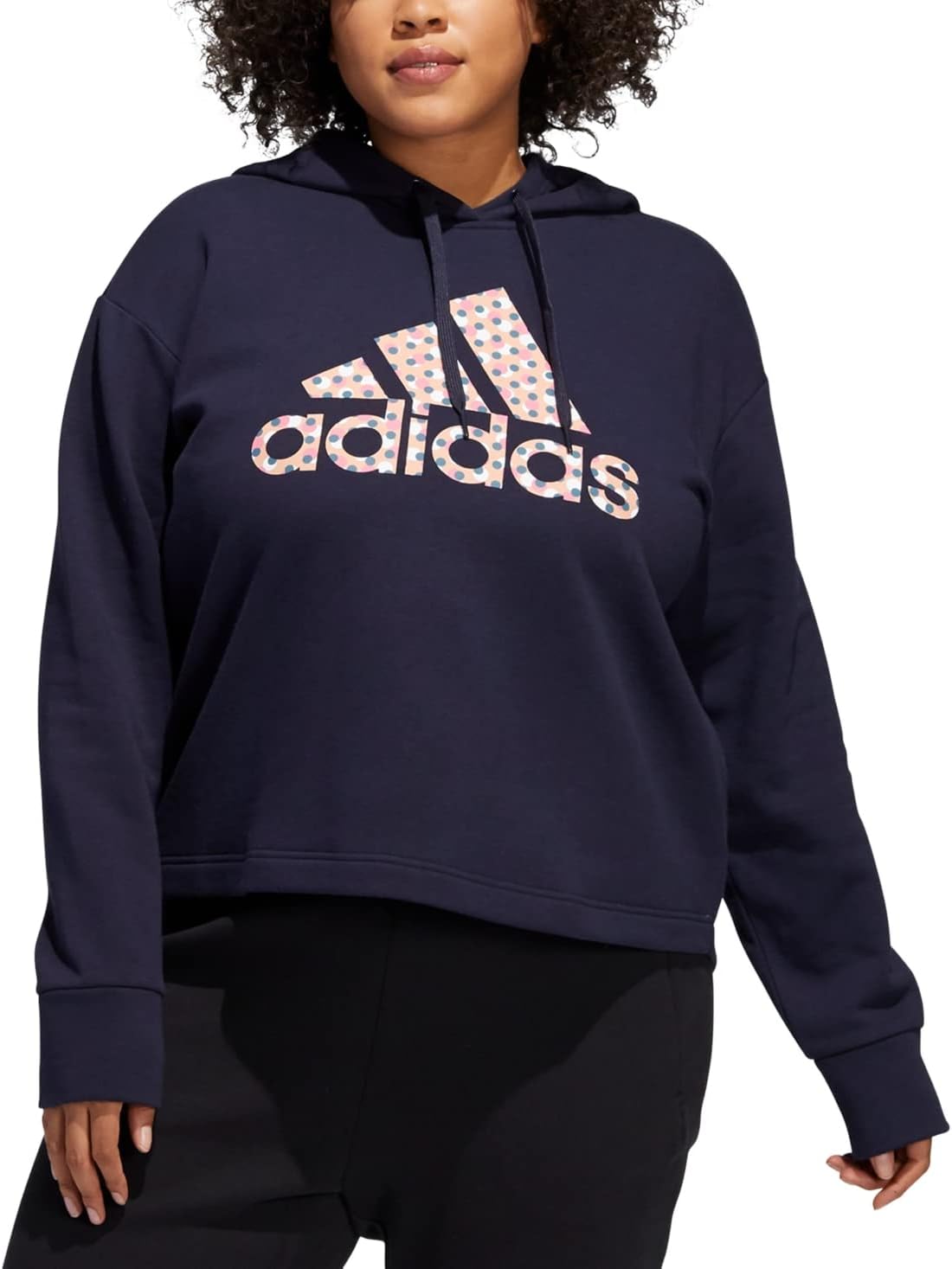 Sudadera con capucha sin cuello para mujer ADIDAS de punto ribeteado en ...