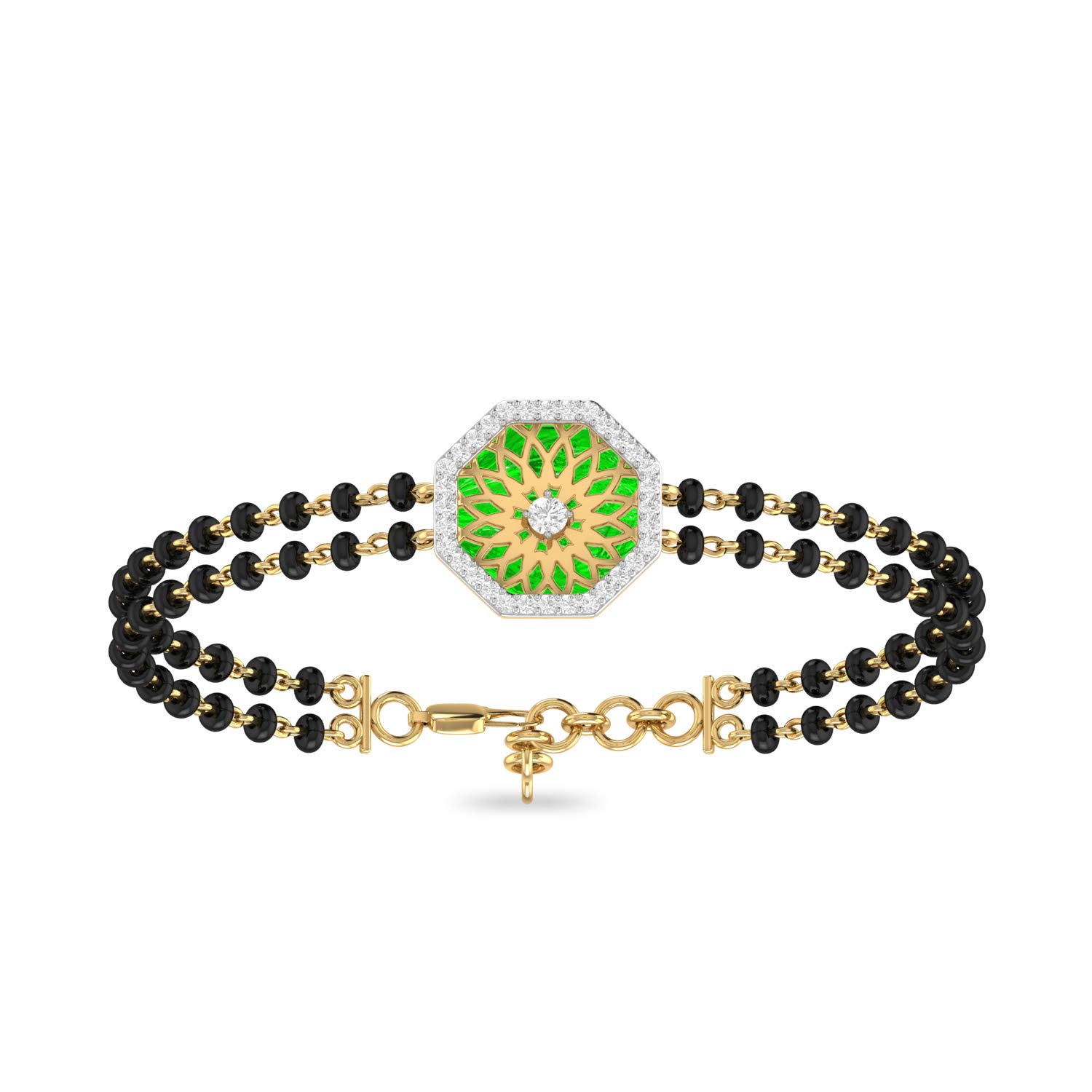 18k (750) Yellow Gold and Solitaire Bracelet for Women