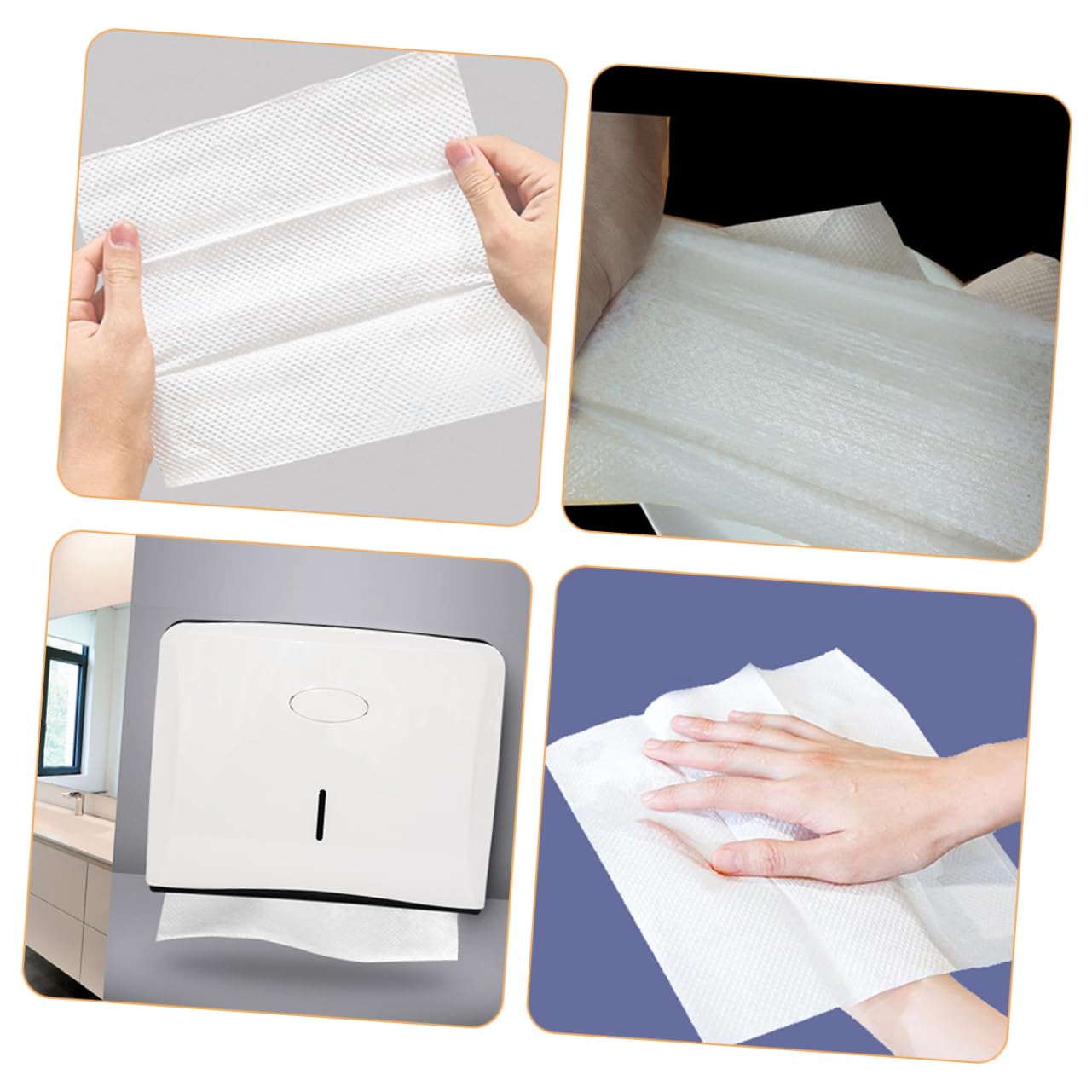 Essuie-mains en Papier Épais Blanc 5 Paquet, 100 Feuilles
