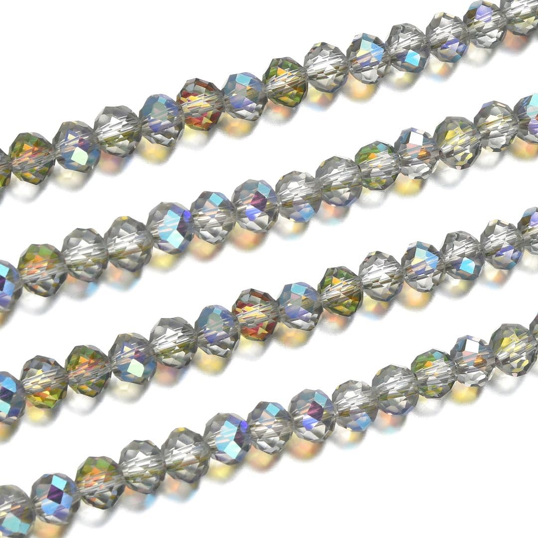 1000pcs Czech Faceted Rondelle Crystal Glass Beads 6mm Bulk Green Red Shimmer