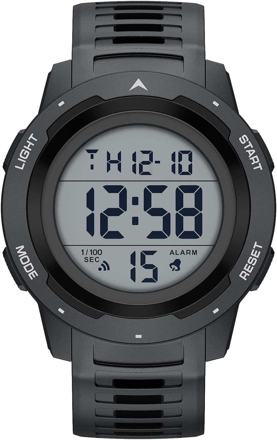 Mens Waterproof Digital Sport Watches Wide Screen Easy Read Display Military Style with Rubber Strap
