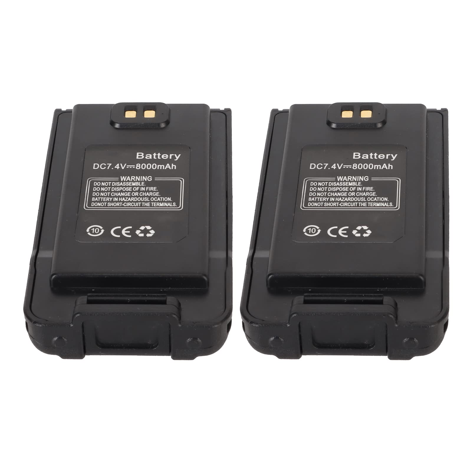 2Pcs Ersatz Funkgerät Akku für UV 9R Plus, 7,4 V 8000 MAh UV 9R Li Ion Ersatzakku.