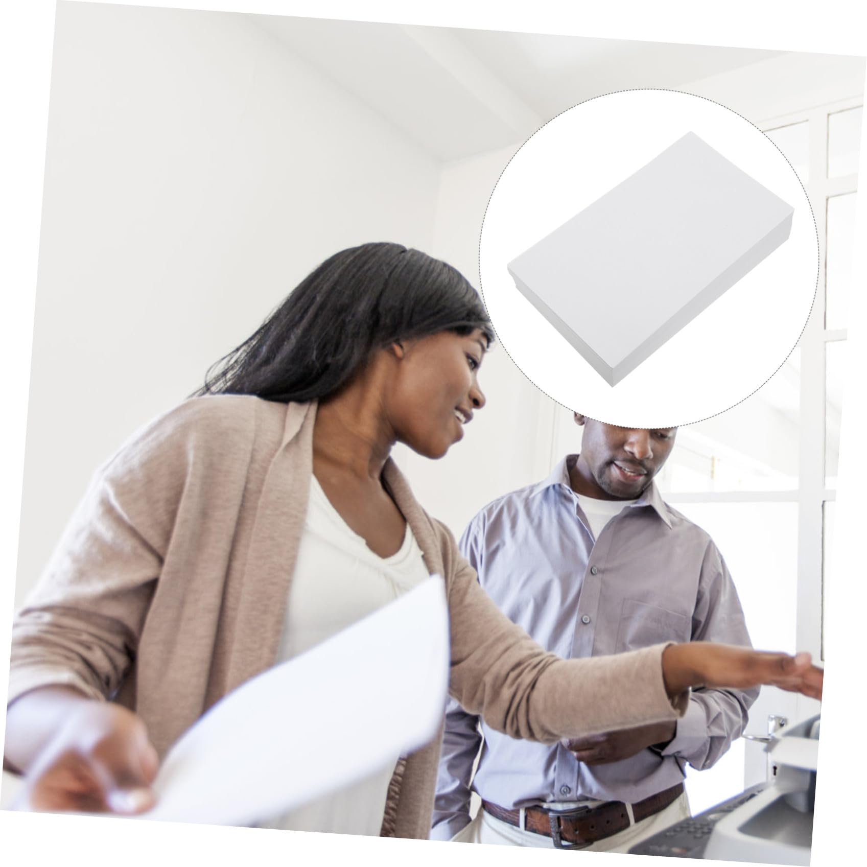 NUOBESTY 500 Feuilles De Papier Cartonné Épais Multi-usages Pour Imprimante Impression Écriture Et Travaux Manuels