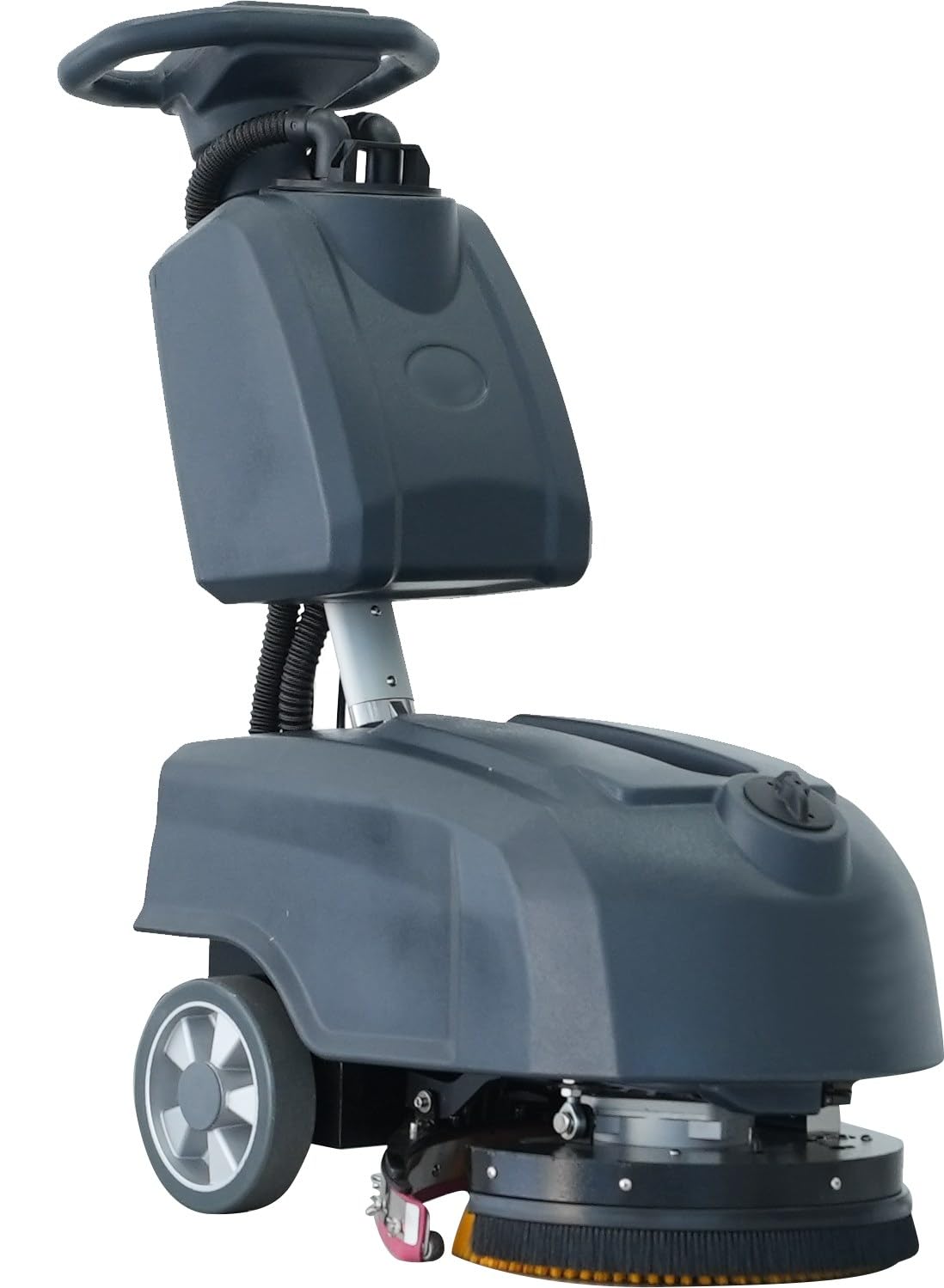 Scheuersaugmaschine handgeführte Reinigungsmaschine Akku Bodenpoliermaschine Wischsauger mit 35 cm Bürstendurchmesse gewerbliche Bohnermaschine