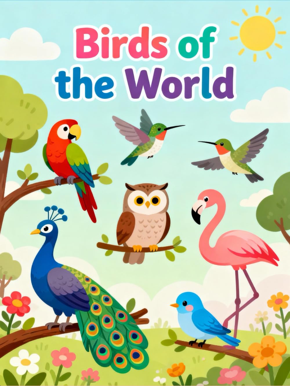 Birds of the World: A Fun and Educational Coloring Adventure for Kids: Discover Beautiful Birds from Every Continent — Simple and Delightful Coloring Pages for Kids Ages 4–8