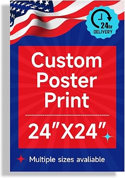 EKSPRINT Custom Poster Print-Upload Your Images/Photos, Decor Wall Art Prints-Create Your Own Posters, Personalized Photo Prints with Home, Office, Events and Businesses-24 X24