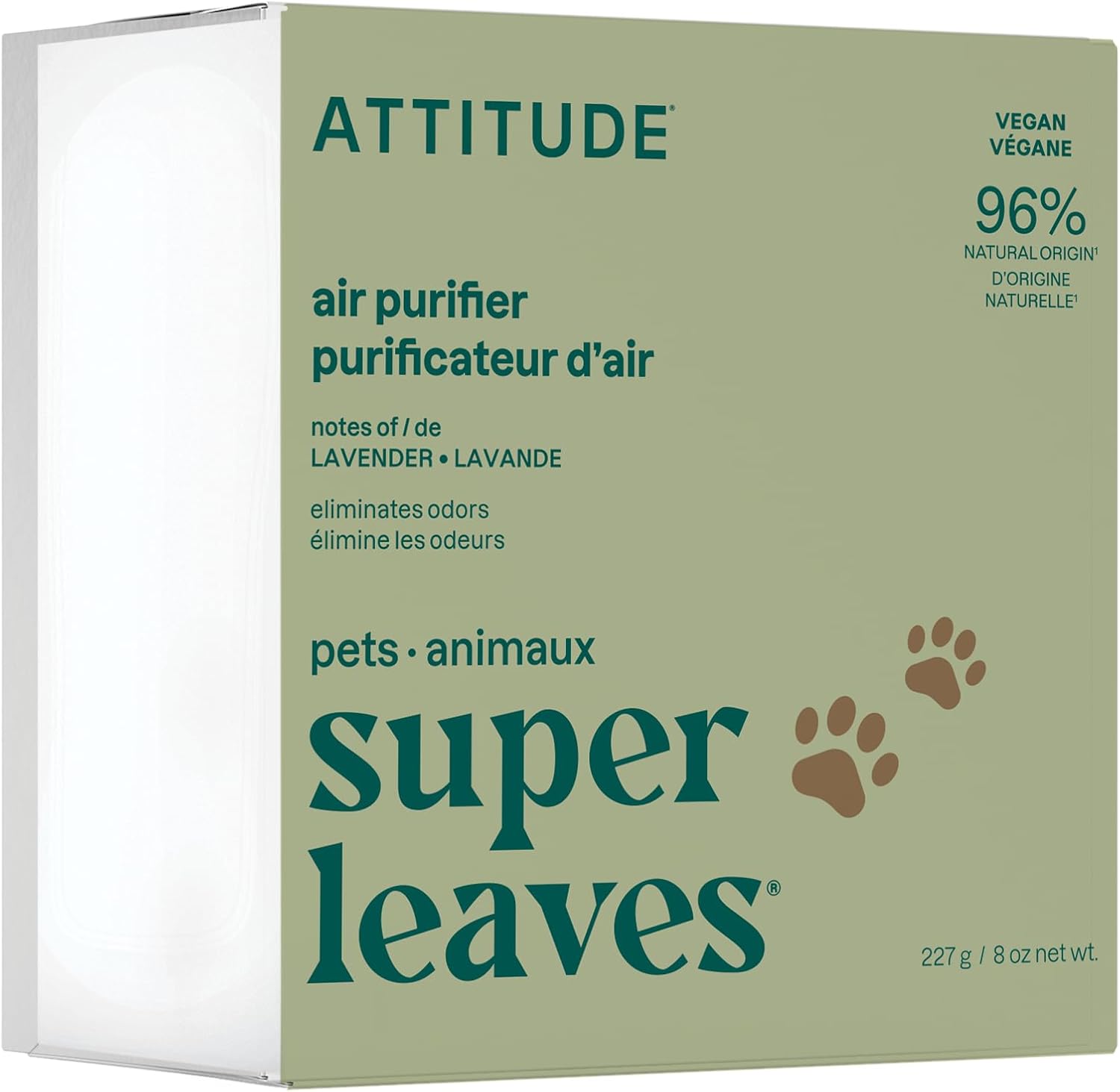 ATTITUDE Activated Carbon Air Purifier, Lavender, for Passive Pet Odor Control