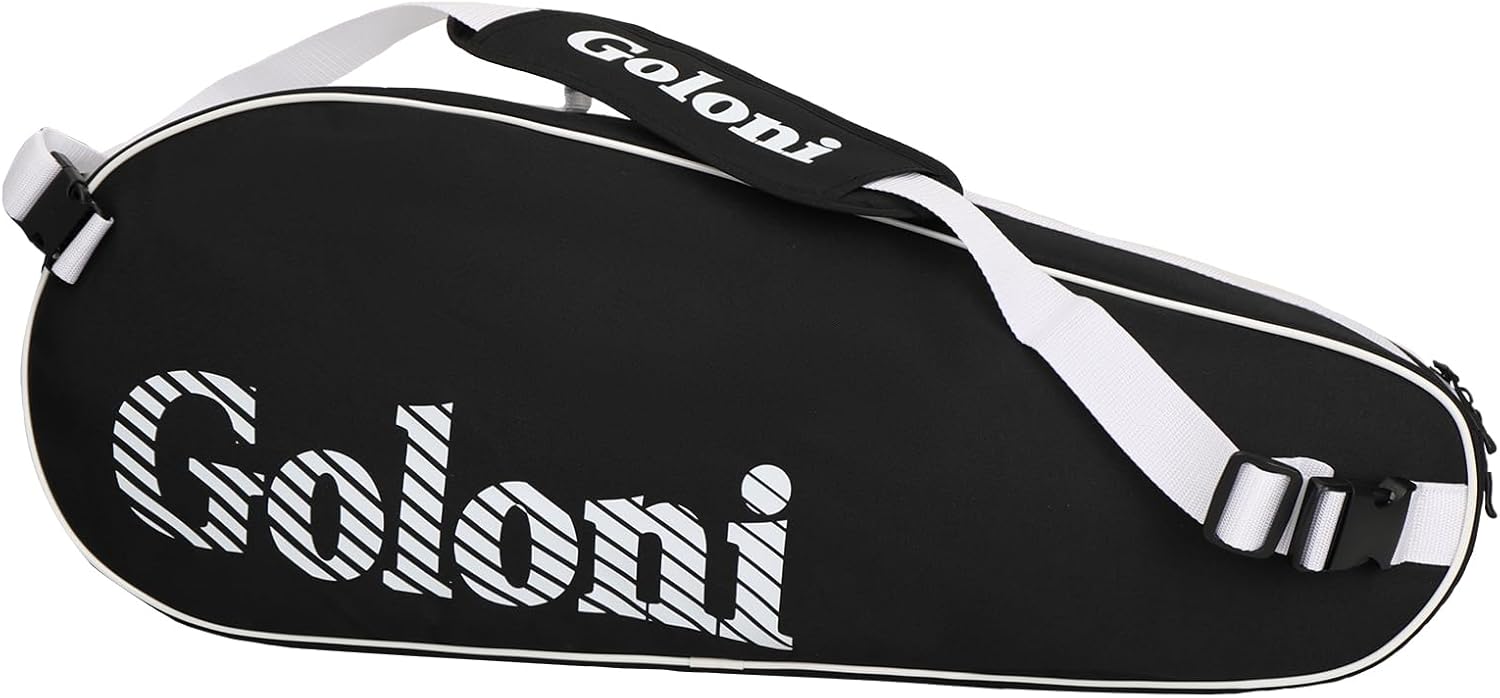 Goloni | 3 Racquet Tennis Bag, for Professional or Beginner Tennis Players, Rackets Cover Bag with Protective Pad & Lightweight | Unisex Design for Men, Women, Youth and Adults