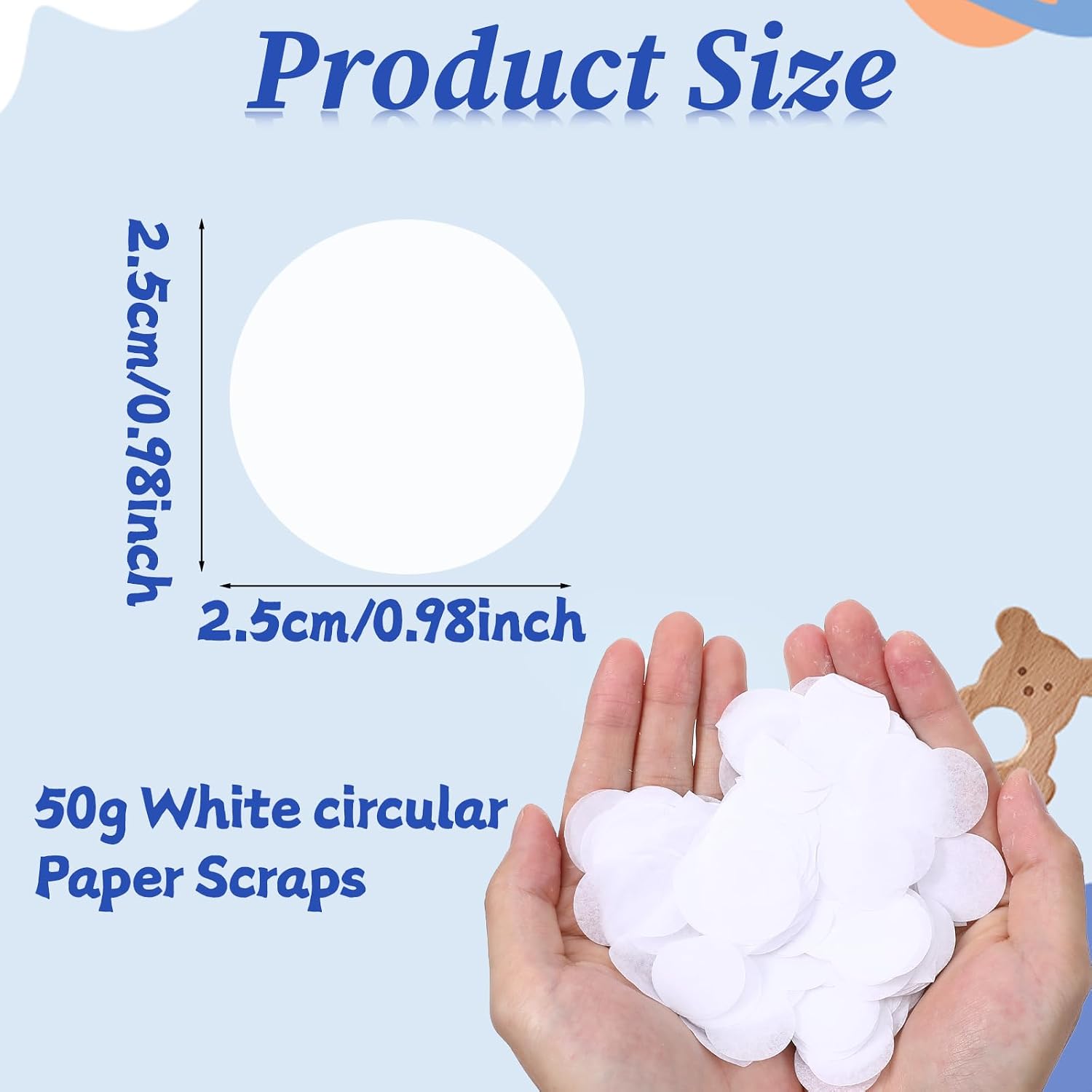 Jeffdad 6000Pcs White Round Tissue Paper Confetti, 1 Inch Tissue Confetti Dots Table, Wedding Confetti Scatter Table for Sprinkles Wedding Birthday Balloon Party