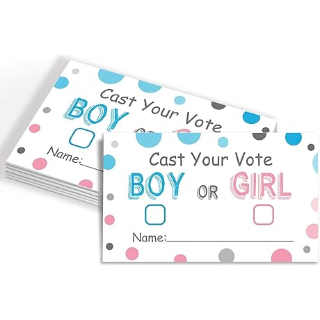 Gender Reveal Voting Cards: Fun and Engaging Baby Shower Entertainment