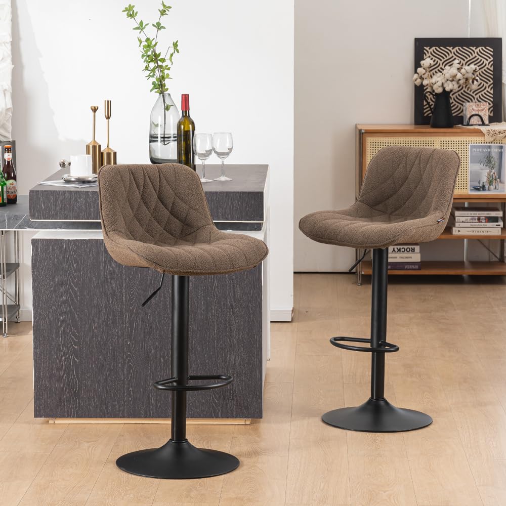Kidol & Shellder Bar Stool Adjustable Barstool Swivel Counter Height