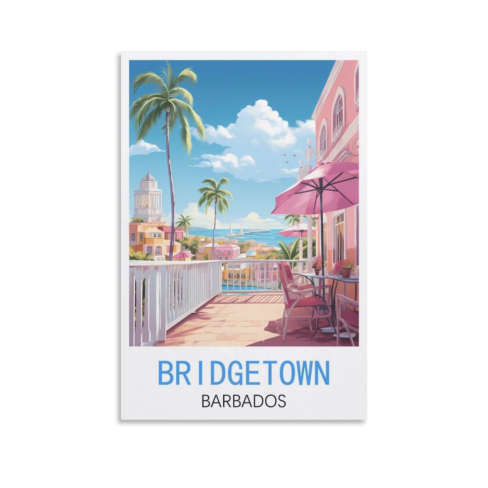EZMLFA 5D Diamond Painting Kits,Bridgetown Barbadoss Diamond Art Kits Adults, Create Your Own Diamond Painting Full Drill Gifts for Home Decor 50x60cm