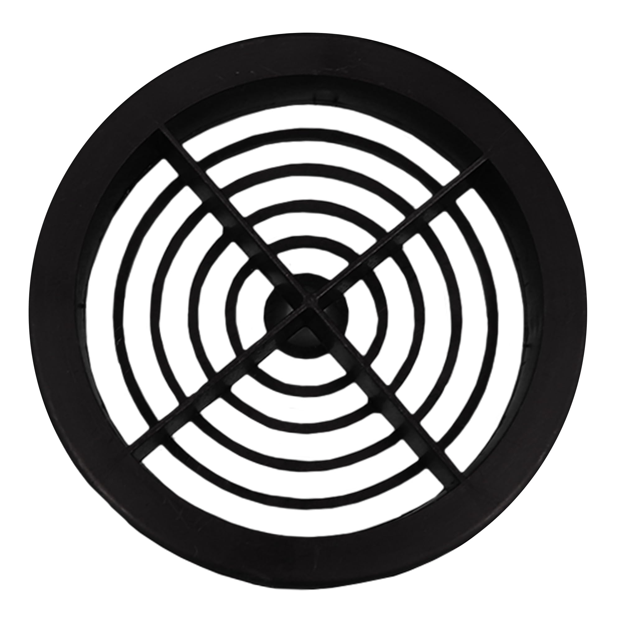 HomeSmart 4 Pack 68mm Black Plastic Round Soffit Air Vents UV Resistant UPVC Push-in Roof Disc for Fascia Long-Lasting, and Weatherproof Circular Soffit Vent for Optimal Ventilation