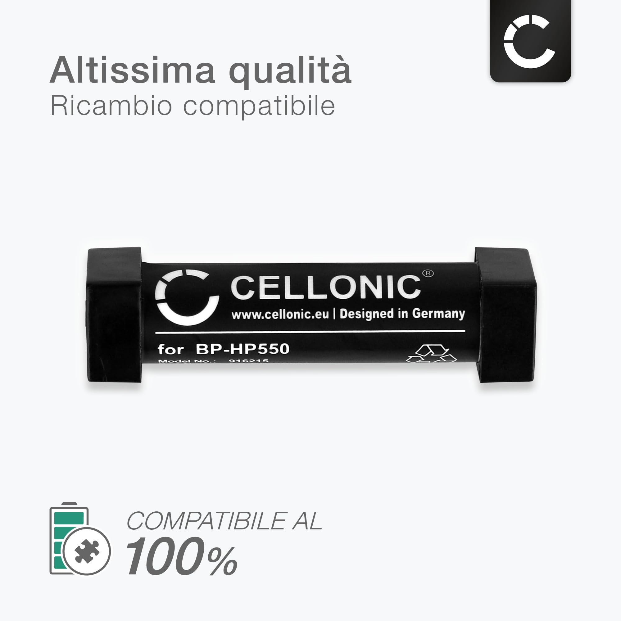 CELLONIC 2x Batteria per Headset/Auricolare/Cuffie Compatibile con Sony BF-TDSY, MDR-DS3000, MDR-IF240R, BP-HP550 – (700mAh, 1.2V)