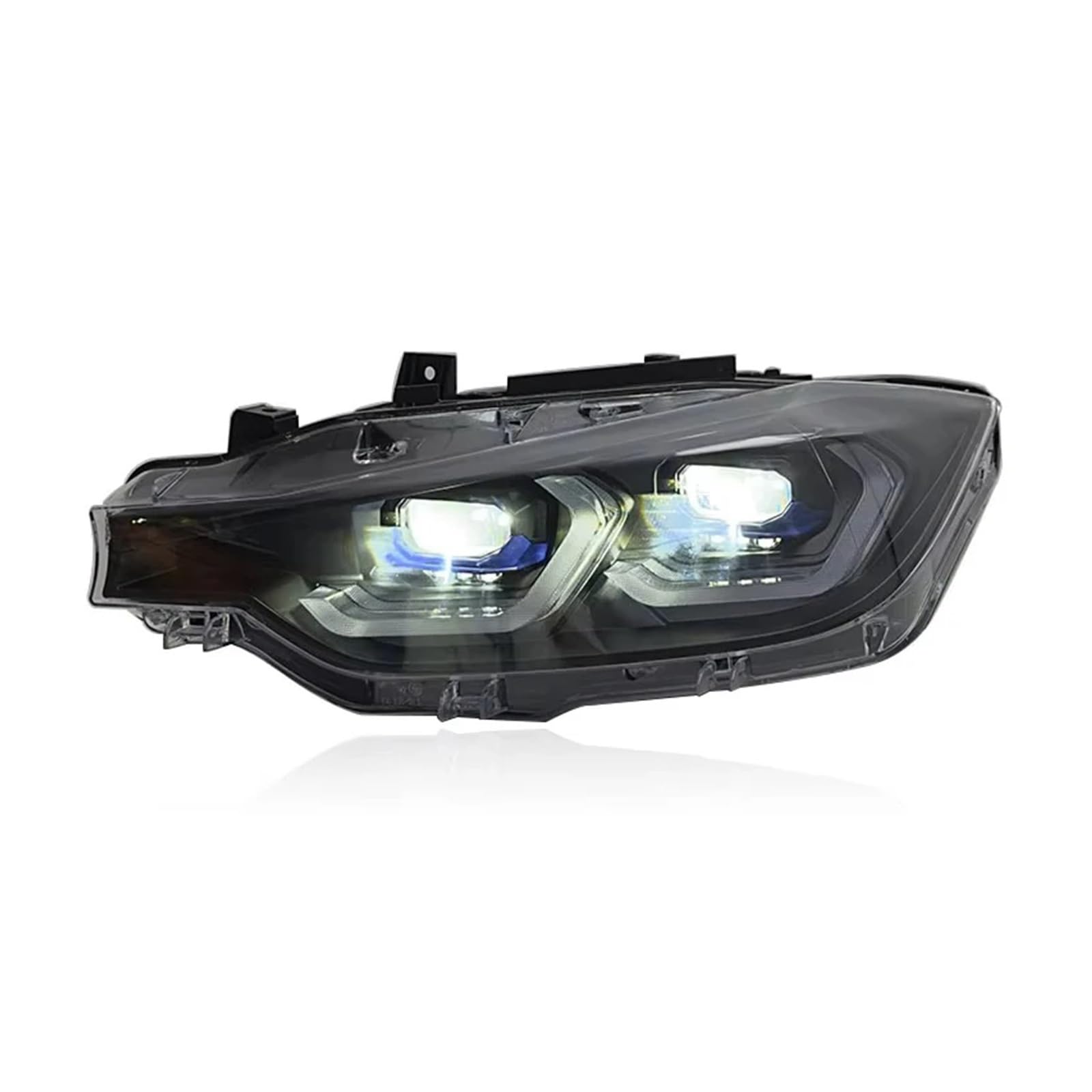 1 Coppia di fari Anteriori per BMW Serie 3 F30 F35 320i 328i 335i 2013-2018, luci diurne a LED (DRL) Ambra con indicatori di direzione, Accessori per Auto (Sostituzione di 2 fari).