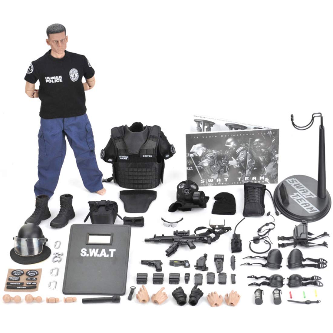 BATOP 1/6 Soldat Modell, 12 Zoll SWAT Spezielle Polizei Soldat Actionfigur Modell Spielzeug Figuren Zubehör