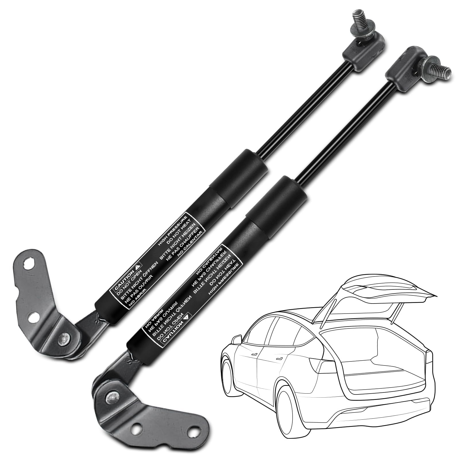 Tryagat 2 Pcs Tailgate Gas Struts for 2000-2005 Toyota Celica T230 Hatchback with Stock Spoiler and Wiper, Not Fit TRD Package Model