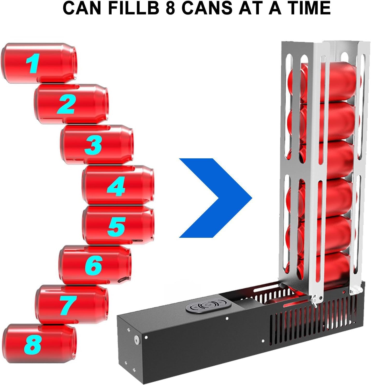 Automatic Electric Can Crusher, For Recycling 6Oz 12Oz & 16Oz Cans, Can Fill 8 Cans At A Time, Automaticcan Crusher