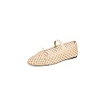Loeffler Randall Women's Leonie Soft Ballet Flats, Natural, Tan, 8 Medium US