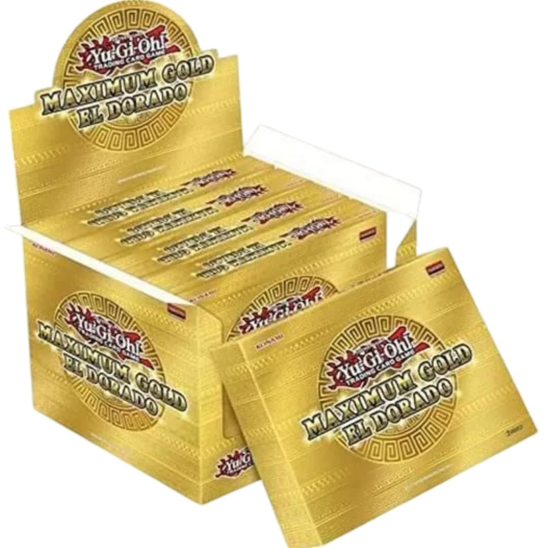 el dorado booster box Amazon.com: Yugioh Maximum Gold El Dorado Booster Sealed Display Box: 5  Mini-Boxes, 20 Booster Packs! : Toys & Games