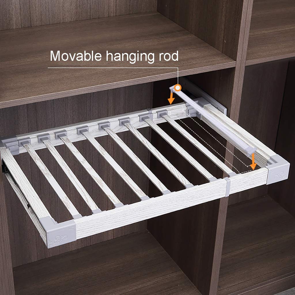 Schrank-Hosenregal Zum Herausziehen, Schublade, Ausziehbarer Hosenhalter Mit Dämpfungsschiene, Schal-Aufbewahrungsregal, Krawattenhalter Für Kleiderschrank Mit Tiefe 47 cm (45 Cm)/-/(45-60)*4