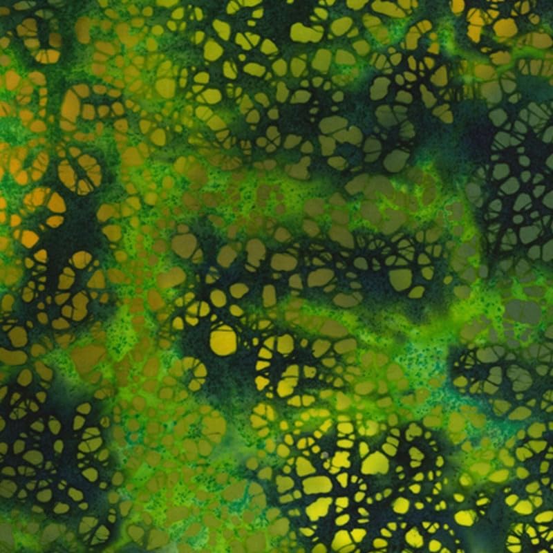 50's Batik Fabric 100% Cotton Craft Fabric Material 110cm Wide Woven Hand Printed Dyed Batik for Quilting, Patchwork, Dressmaking