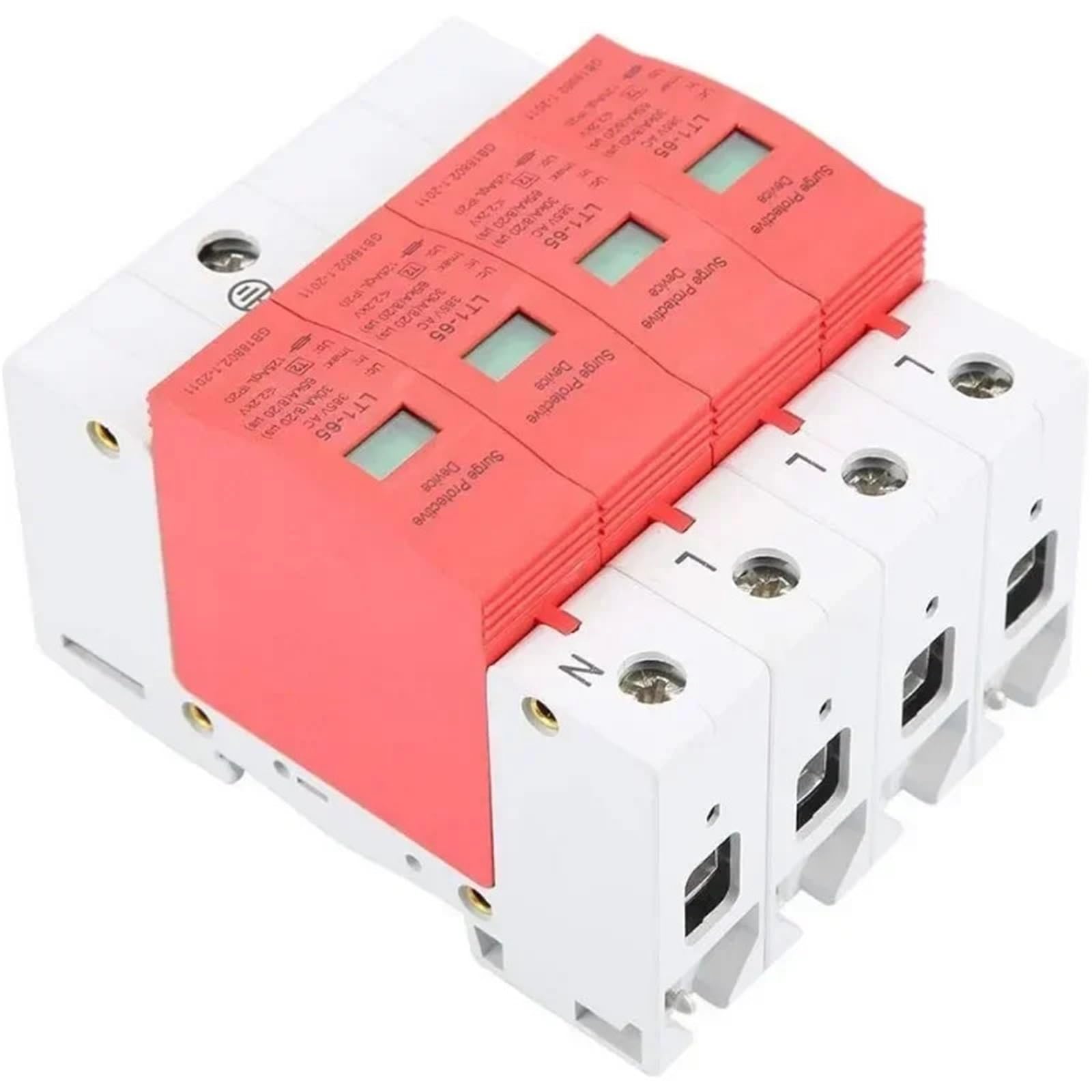 Ochrona przeciwprzepięciowa AC, urządzenie przeciwprzepięciowe w domu, zabezpieczenie niskiego napięcia 4P 80KA385V do ochrony odgromowej na szynie DIN