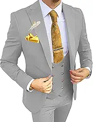 Ternos masculinos de 3 peças slim fit para homens terno trespassado blazer masculino colete calças para homens trajes de casamento formatura