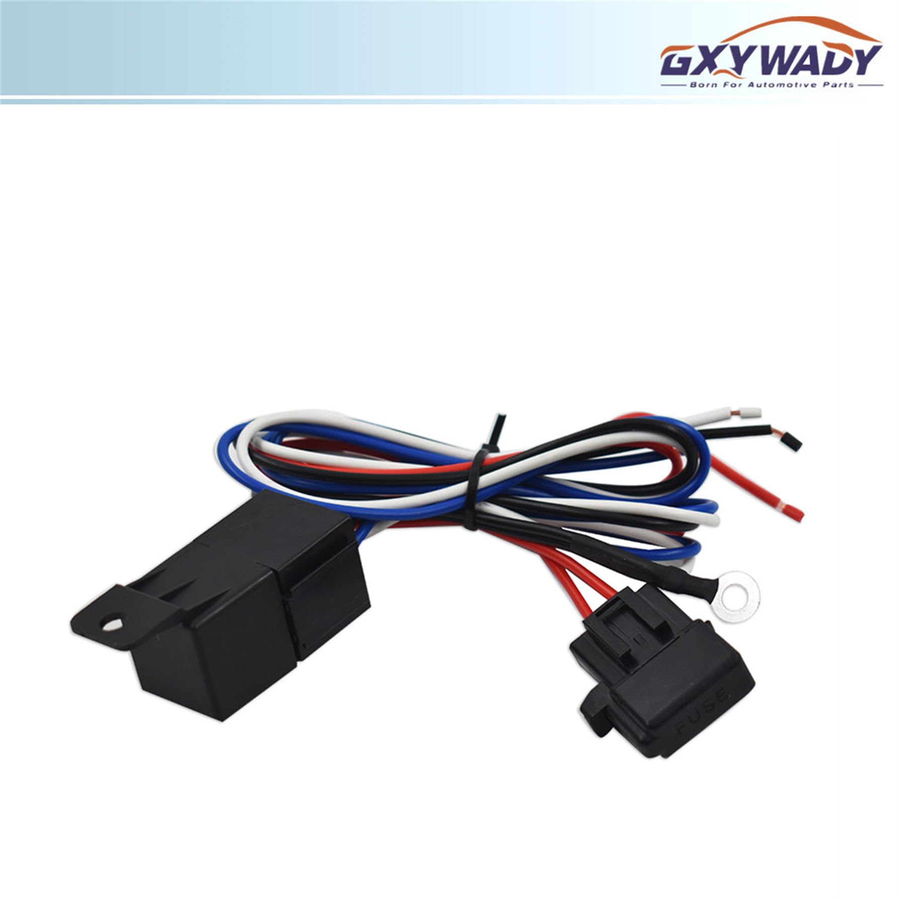 GXYWADY Ventilador eléctrico de radiador de 16 pulgadas, 3000 CFM, interruptor de cableado, kit de relé, color negro