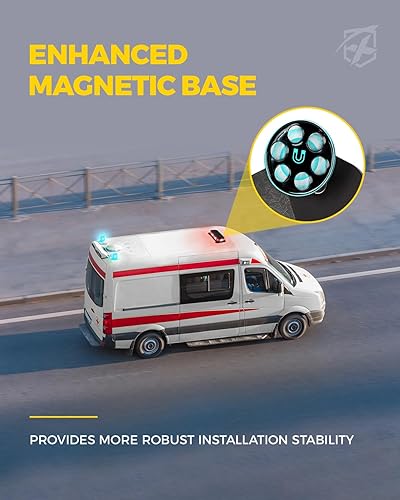 Miniatura 5 de Xprite 42 luces LED estroboscópicas en la parte superior del techo, barra de luz intermitente de advertencia de peligro de emergencia de alta