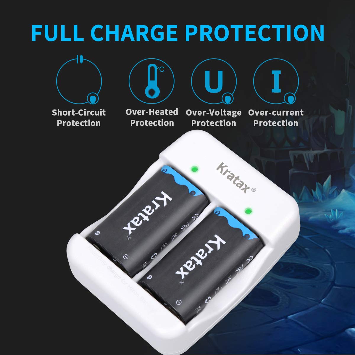 Buy Kratax Xbox Controller Battery Pack and charger,2x6000mWh(2500mAh