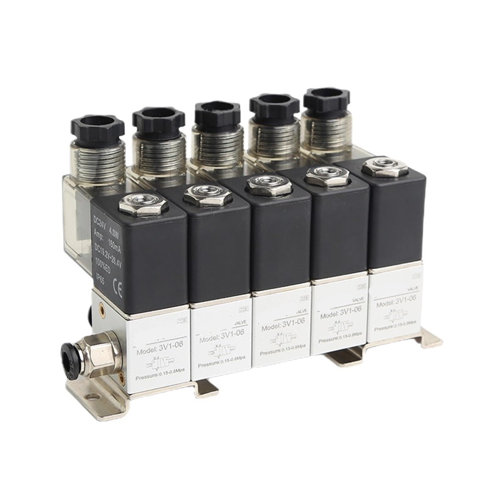 Électrovanne pneumatique stable 3V1-06 2/3 NF bloc de 8 combinaisons 12V