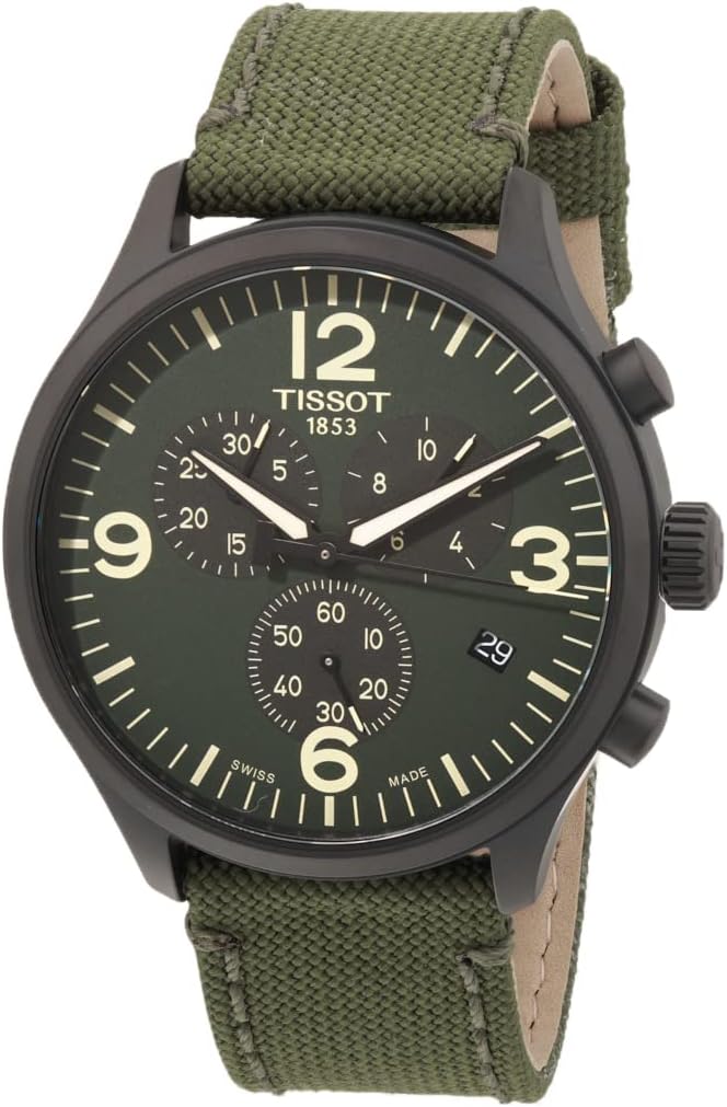 TissotMen Analog Swiss Quartz Watch with Fabric Strap T1166173709700