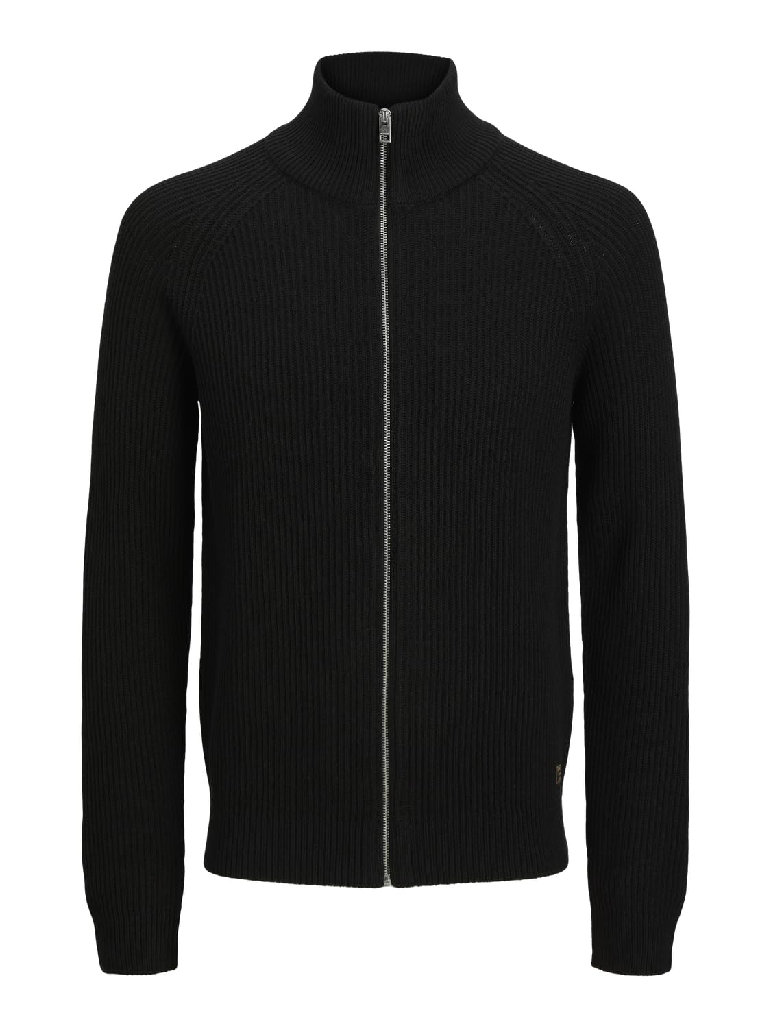 JACK & JONES Men's Jjpannel Knit Zip Cardigan Aw25, Black, M