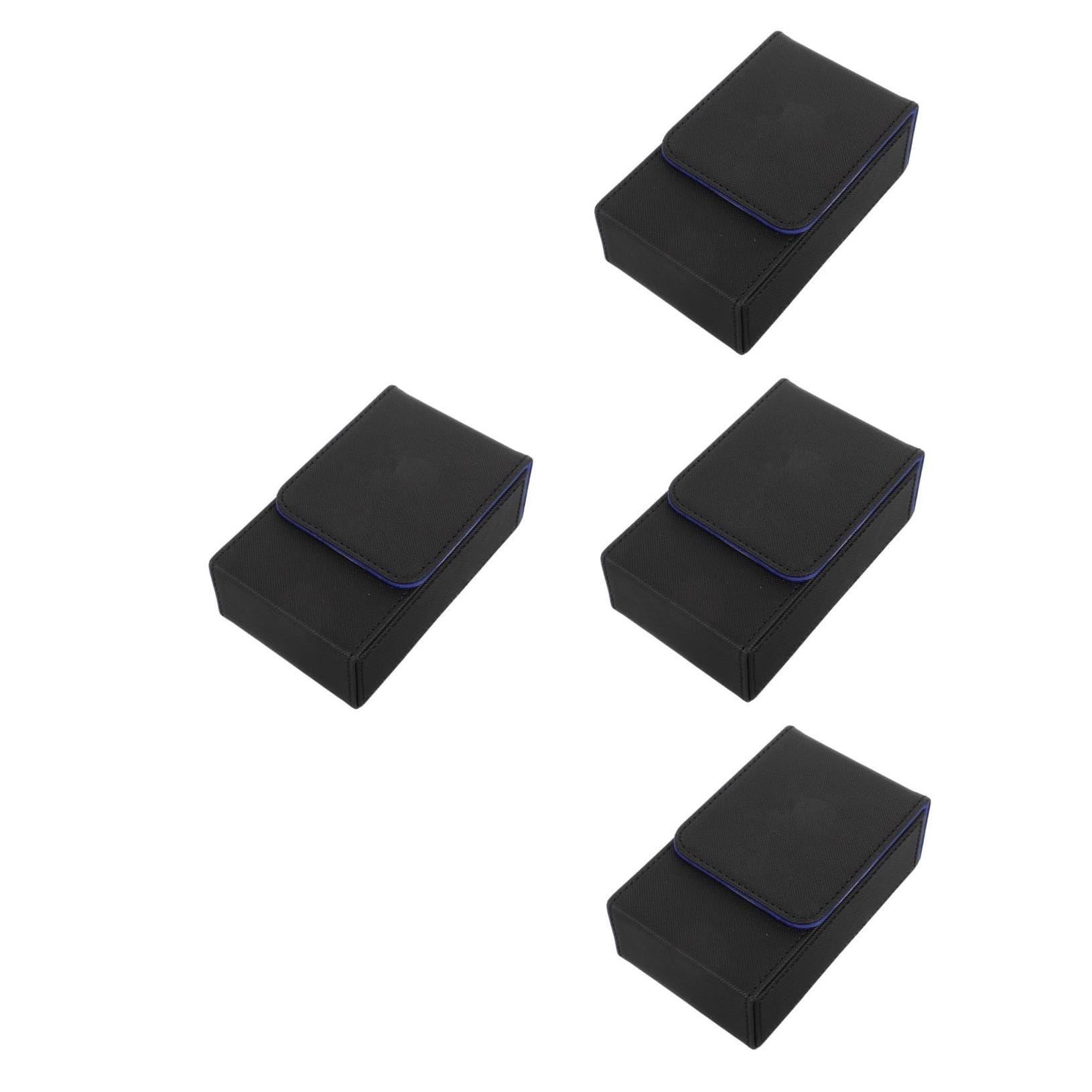 4 Pezzi Scatola Portatile per Carte Tarocchi PU Antiscivolo Contenitore per Giocatori per Trasporto Sicuro e Organizzazione delle Carte