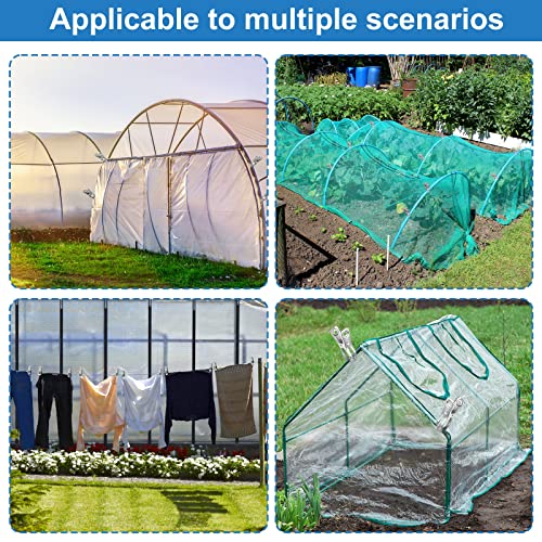 (160 Pieces) 40 Pcs Garden Clips - 2 Inch, 120 Pcs Heavy Duty Garden Clips - 2.3 Inch, Stainless Steel Greenhouse Clips, Plant Net Clips #TOP3