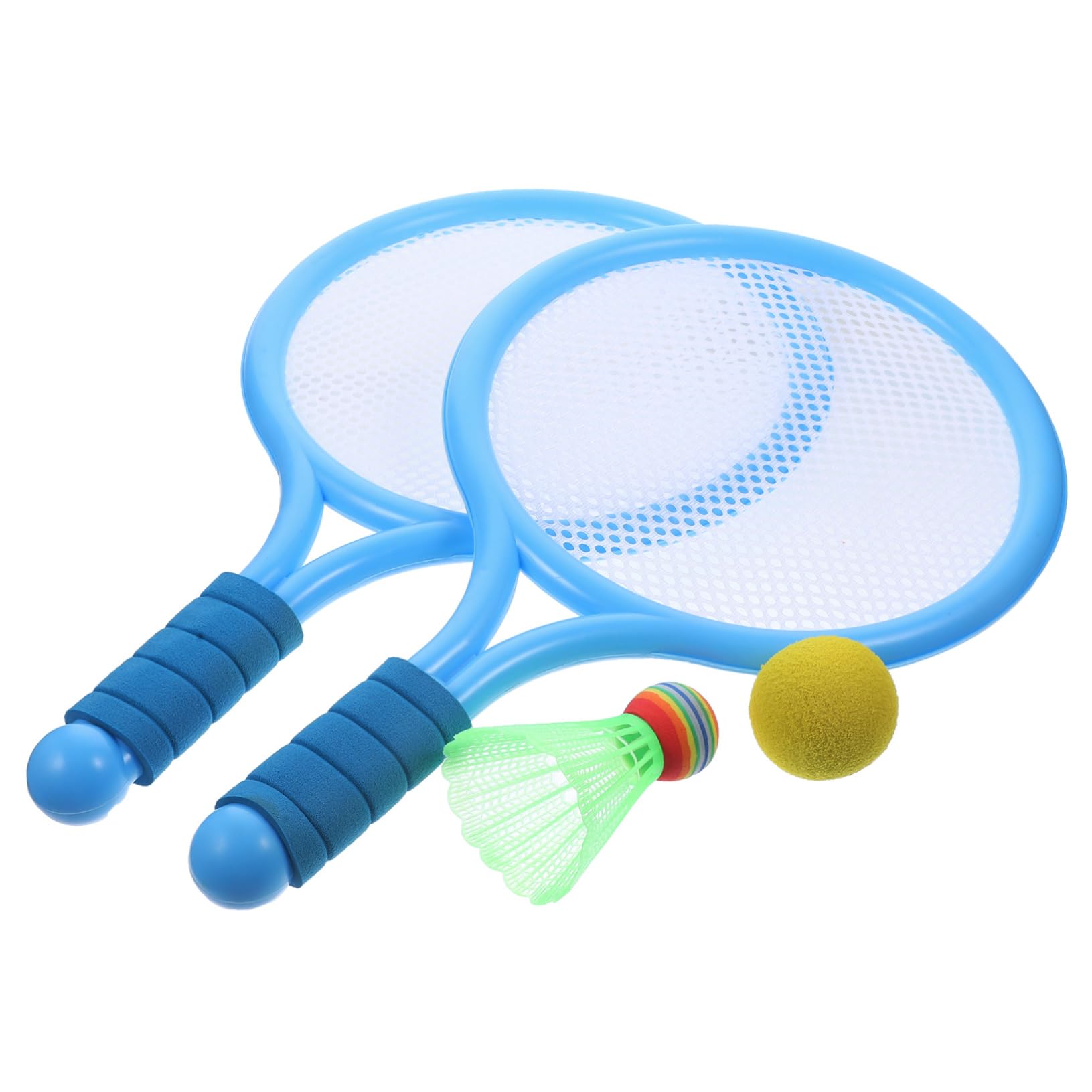 VICASKY 2Pcs Lightweight Tennis Racket Rackets Balls for Outdoor Fun for Boys Aged Promotes Hand Eye Coordination Parent Bonding Blue