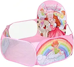 Piscina De Bolinhas Infantil c/Cesto De Basquete Princesas