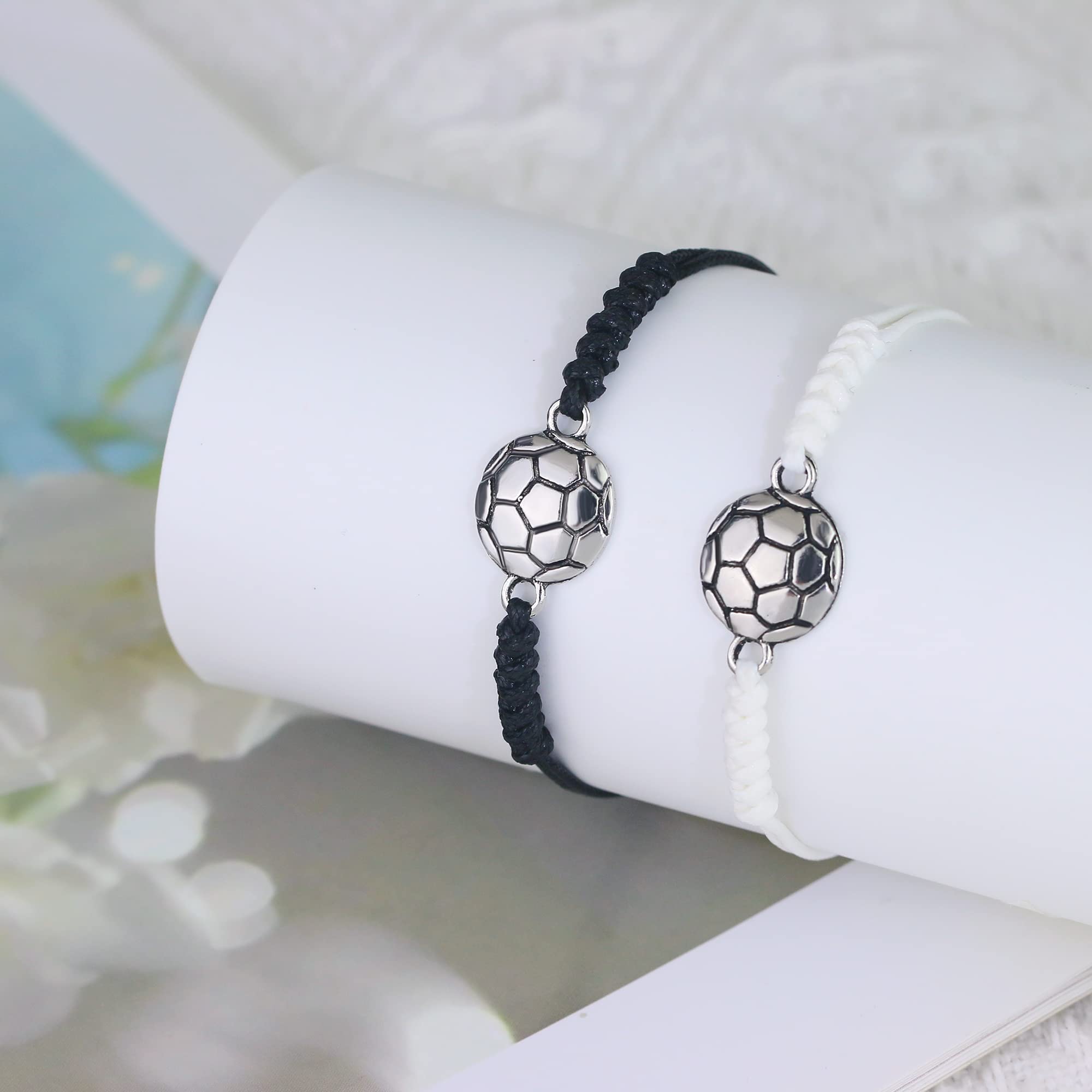 Regalos deportivos para hijo o hija, accesorios deportivos, regalos de San Valentín para adolescentes, 2 pulseras trenzadas, voleibol, fútbol, béisbol, baloncesto, fútbol, regalos para 6