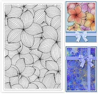 GLOBLELAND Frangipani Clear Stamps Spring Flowers Line Background Silicone Clear Stamp Seals for Cards Making DIY Scrapbooking Photo Journal Album Decoration