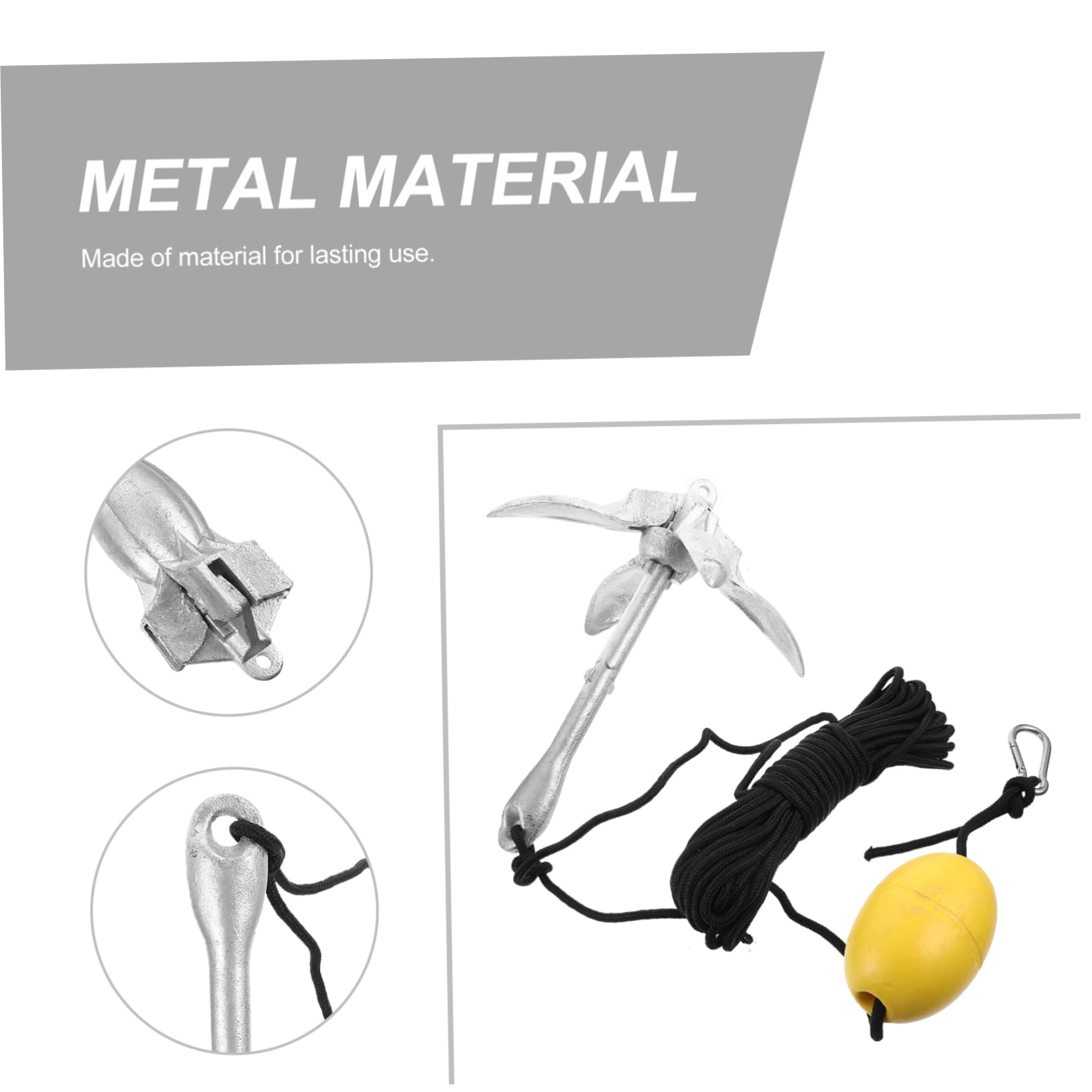Ancla Plegable de Metal de 4 Garras para Kayak y Canoa