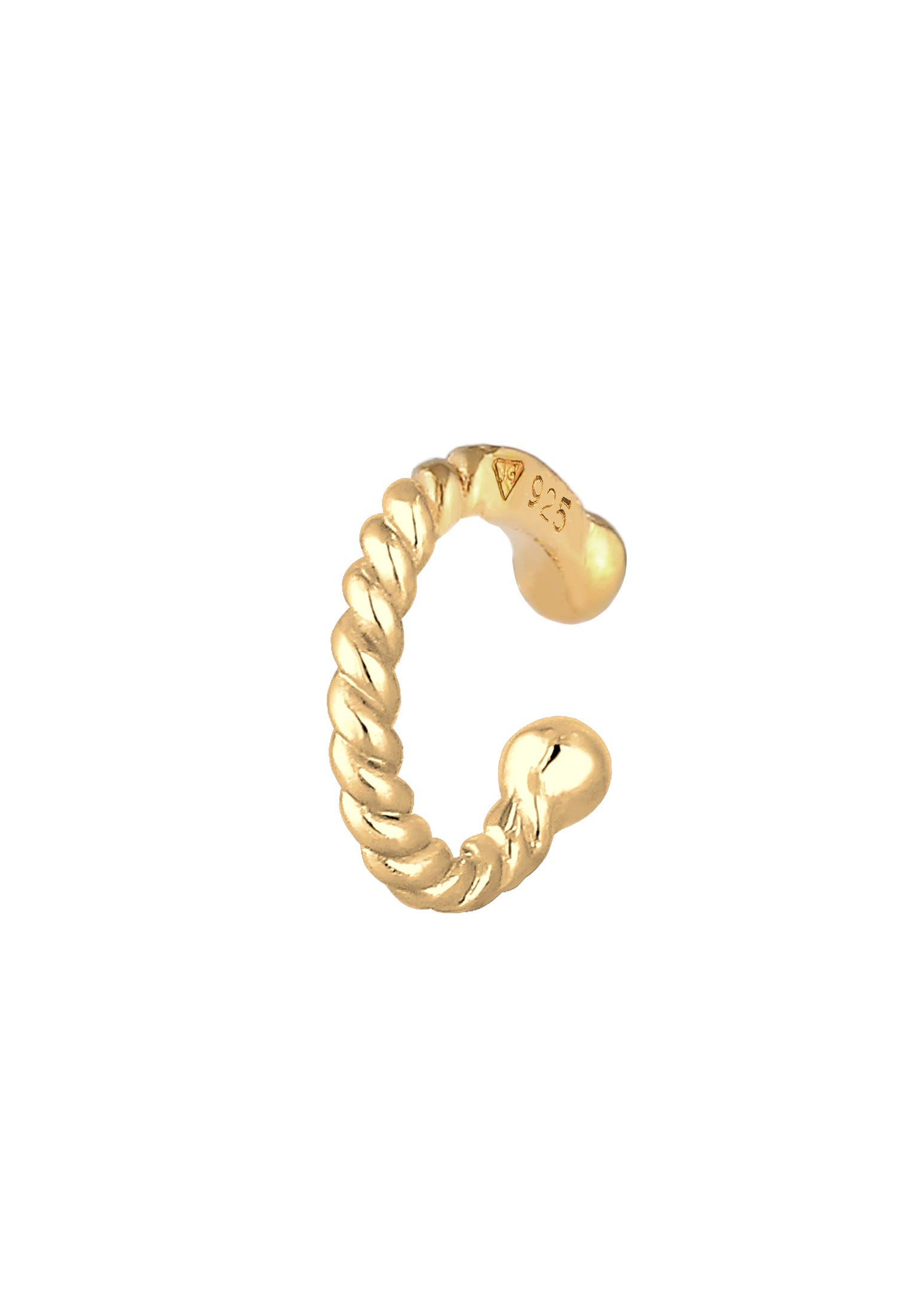 Elli Women's Single Ear Cuff Twisted Ear Cuff in 925 Sterling Silver