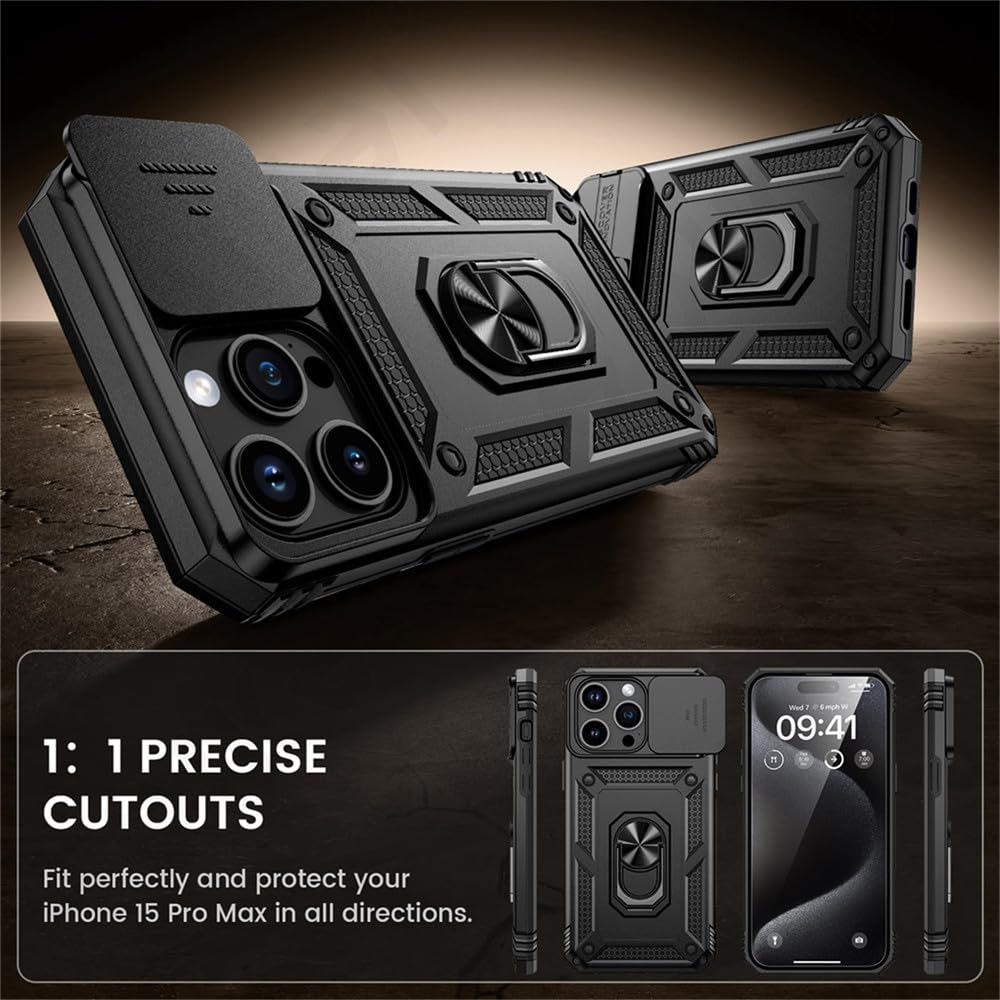 Acquista Custodia Per Telefono Con Supporto Per Protezione In Metallo Per Lenti Per IPhone 15 14 13 12 11 Pro Max Protezione Per Lenti In Vetro Per Fotocamera Custodia Antiurto Trasparente In - Foto 7